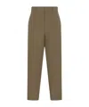 The Row Belt Loop Wool Casual Pants In Green