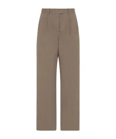 The Row Belt Loops Slacks In Brown