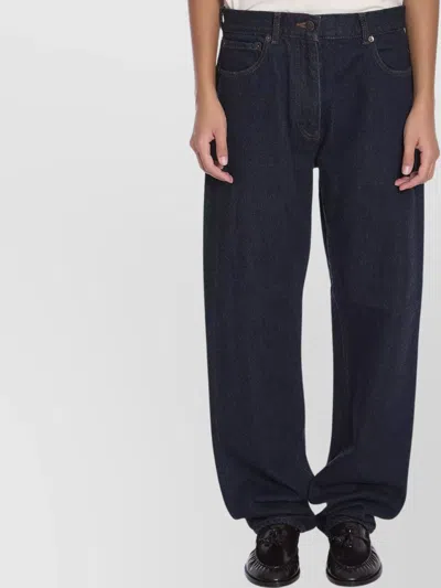 The Row Belt Loops Straight-leg Denim Trousers In Gray