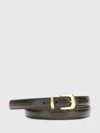 The Row Leather Ring Belt In Black