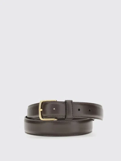 The Row Leather Buckle Belt In Black