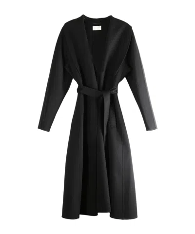 The Row Belted Coat In Black