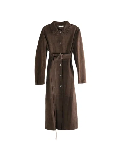 The Row Belted Coat In Brown