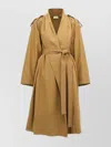 The Row Belted Long Trench Coat With Epaulettes And Storm Flap