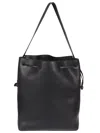 The Row Belvedere Leather Bucket Bag In Black