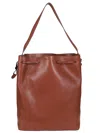 The Row Belvedere Bucket Bag In Saddle Leather In Brown