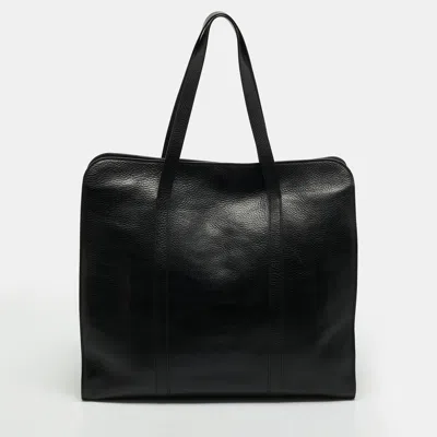 Pre-owned The Row Ben Black Leather Tote