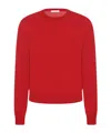 The Row Benji Cashmere Sweater In Red