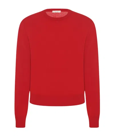 The Row Benji Cashmere Sweater In Red