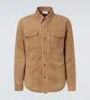 The Row Bento Shearling-lined Suede Jacket In Brown