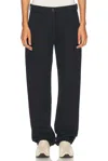 The Row Tarley Linen Straight Jeans In Black