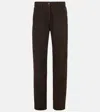The Row Carlyl Straight Jeans In Brown