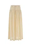 The Row Berenice Pleated Off-white Trousers In Nude