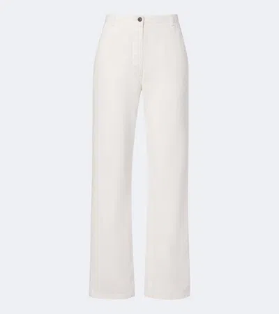 The Row Berit Straight Jeans In Weiss