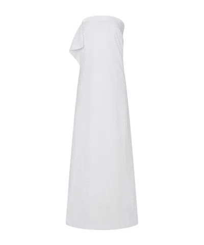The Row Bernette Strapless Dress In White