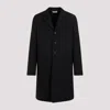 The Row Bernie Single-breasted Wool Coat In Blk Black