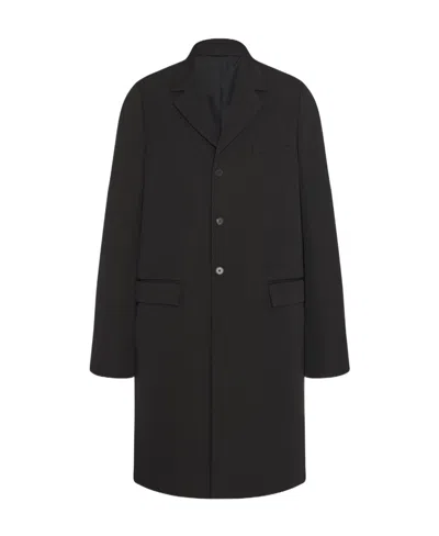 The Row Bernie Woolen Single-breasted Coat In Black
