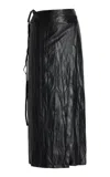 The Row Bert Leather Skirt In Black
