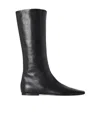 The Row Bette Middle Boot With Square Head In Black