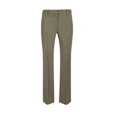 The Row Bicolor Cotton Casual Pants In Green