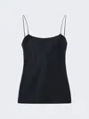 The Row Biggins Silk-strap Crepe Camisole In Black