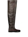 The Row Billie High Thigh-high Boots In Brown