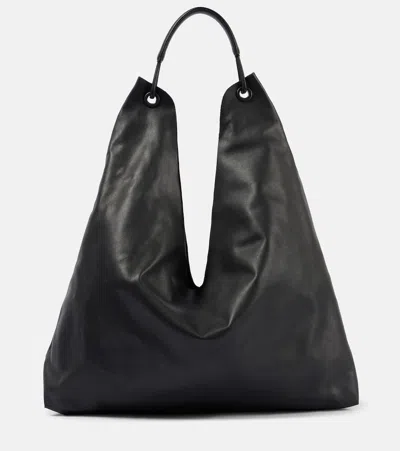 The Row Bindle Leather Tote Bag In Black