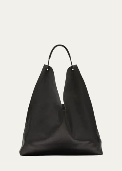 The Row Bindle Calfskin Slouchy Shoulder Bag In Blkbl Black Blk