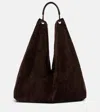 The Row Bindle Large Suede Tote Bag
