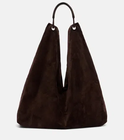 The Row Bindle Large Suede Tote Bag