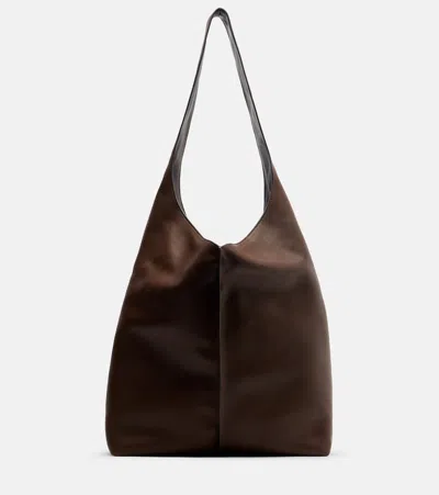 The Row Bindle Medium Leather Shoulder Bag In Brown