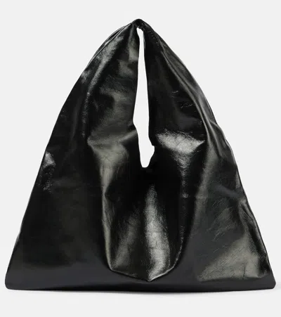 The Row Bindle Small Leather Tote Bag In Brown