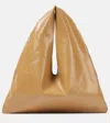 The Row Bindle Small Leather Tote Bag In Brown