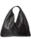 The Row Bindle Small Leather Tote In Black