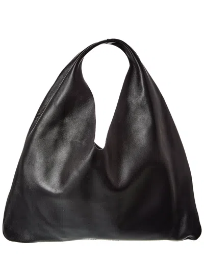 The Row Bindle Small Leather Tote In Black