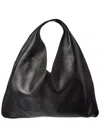 The Row Bindle Small Leather Tote In Black