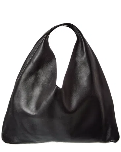 The Row Bindle Small Leather Tote In Black
