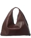 The Row Bindle Small Leather Tote In Brown