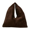 The Row Womens Bindle Small Suede Top Handle Bag Brown Melange In Brown
