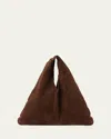 The Row Bindle Small Shoulder Bag In Suede