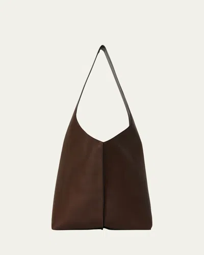 The Row Bindle Stitch Shoulder Bag In Saddle Leather In Brown
