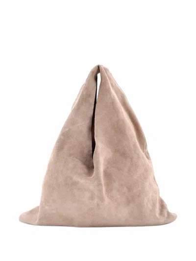 Pre-owned The Row Bindle Suede Small Hobo Bag In Neutrals