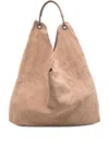 The Row Bindle Three Suede Shoulder Bag In Neutral
