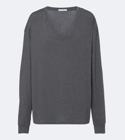 The Row Birket Cotton Sweater In Gray