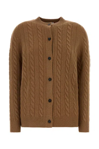 The Row Biscuit Wool Loneke Cardigan In Brown