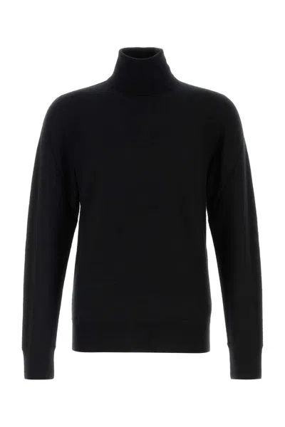 The Row Black Cashmere Bjorn Sweater In Blue