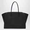 The Row Marlo Grained Leather Tote Bag In Black