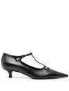 The Row Cyd 38mm Leather Pumps In Black