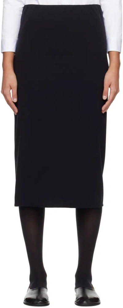 The Row Black Alania Midi Skirt