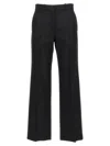 The Row Encore Midrise Satin Flared Pants In Black